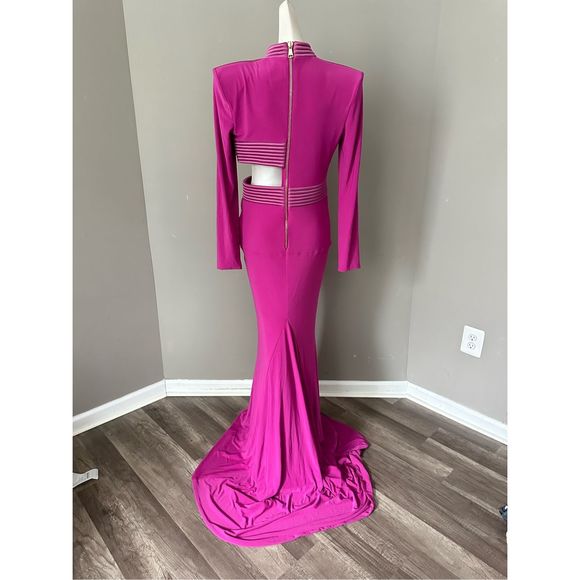 Zhivago Message To Love Gown in Berry US 2 $650 - Picture 8 of 10